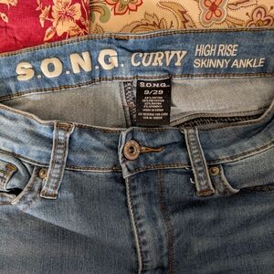 S.O.N.G. Curvy High Rise Skinny Ankle Jeans